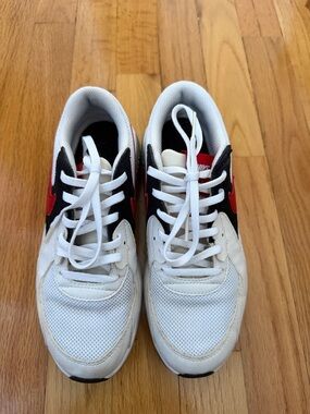 Nike Kids White, Black & Red Air Max Sneakers